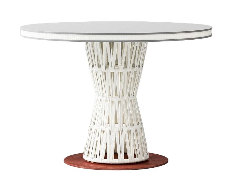 Binnen/buiten witte eettafel