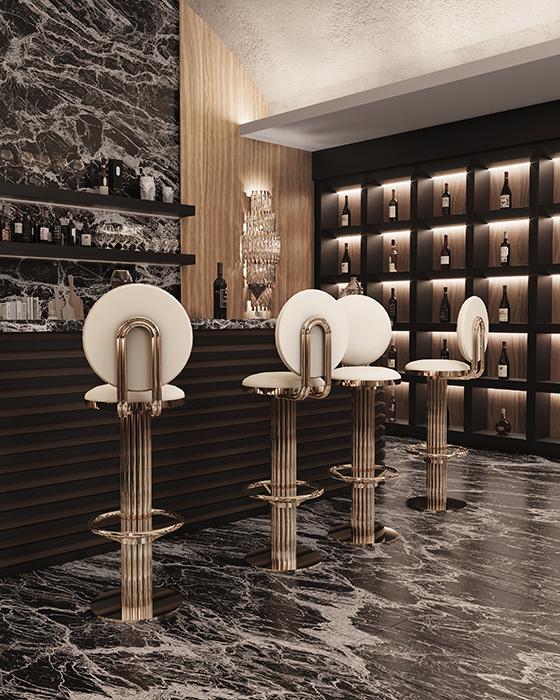 Keira ronde barkruk - 2