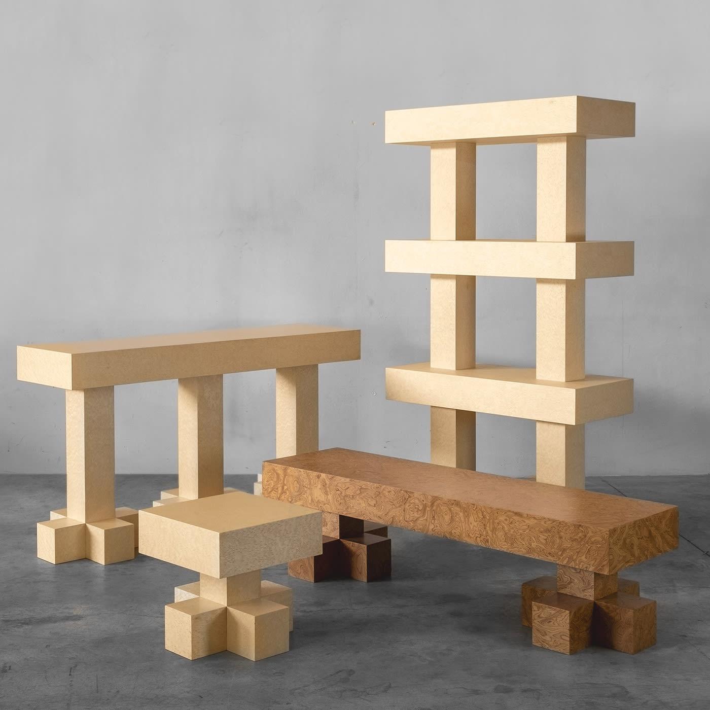 Minimalistische houten bank