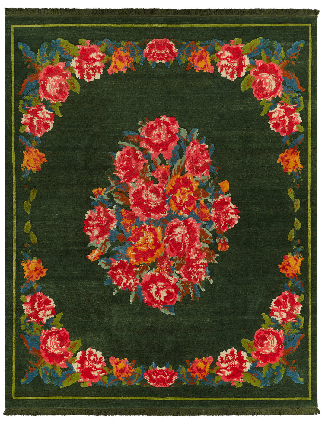 Sofianka donkergroen tapijt | Maat: 300 × 400 cm