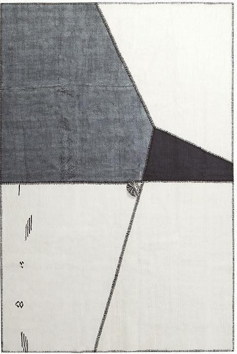 White For Three patchwork hennep tapijt