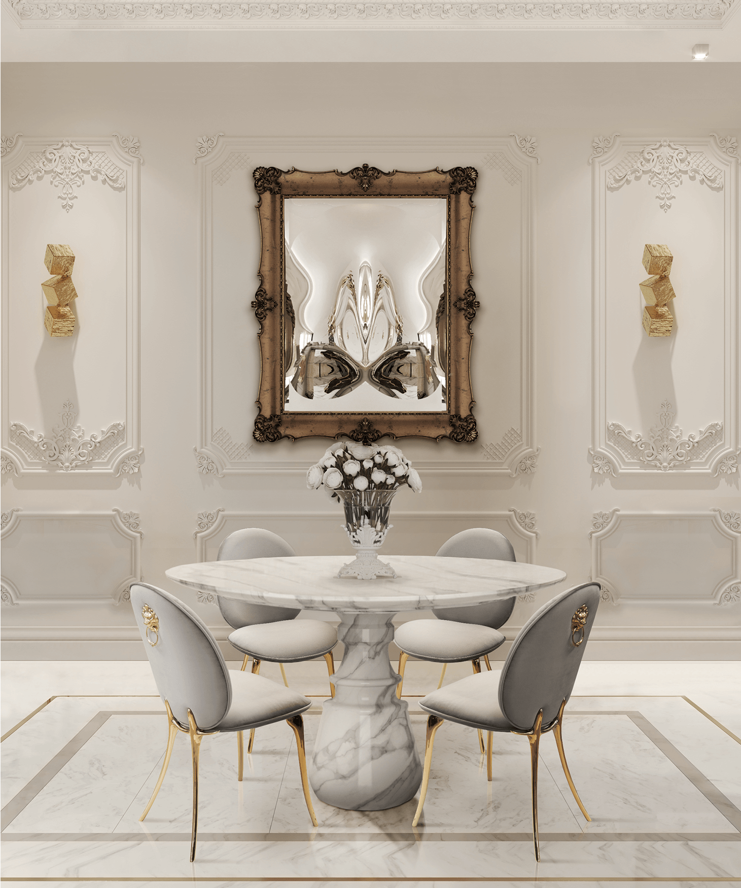 Obsidian ronde Estremoz eettafel