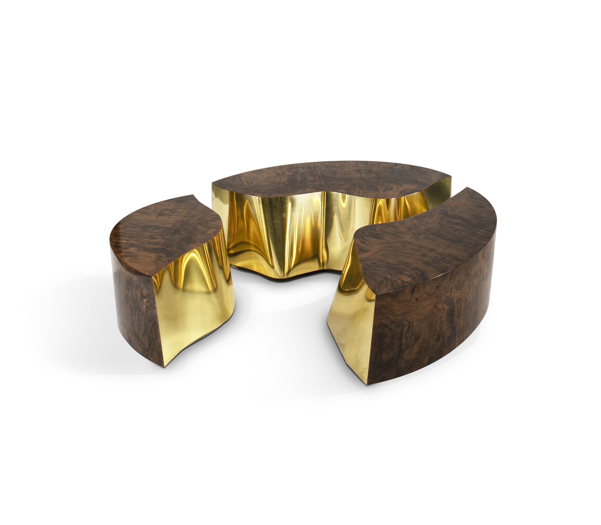 Fissure ovale walnoten salontafel