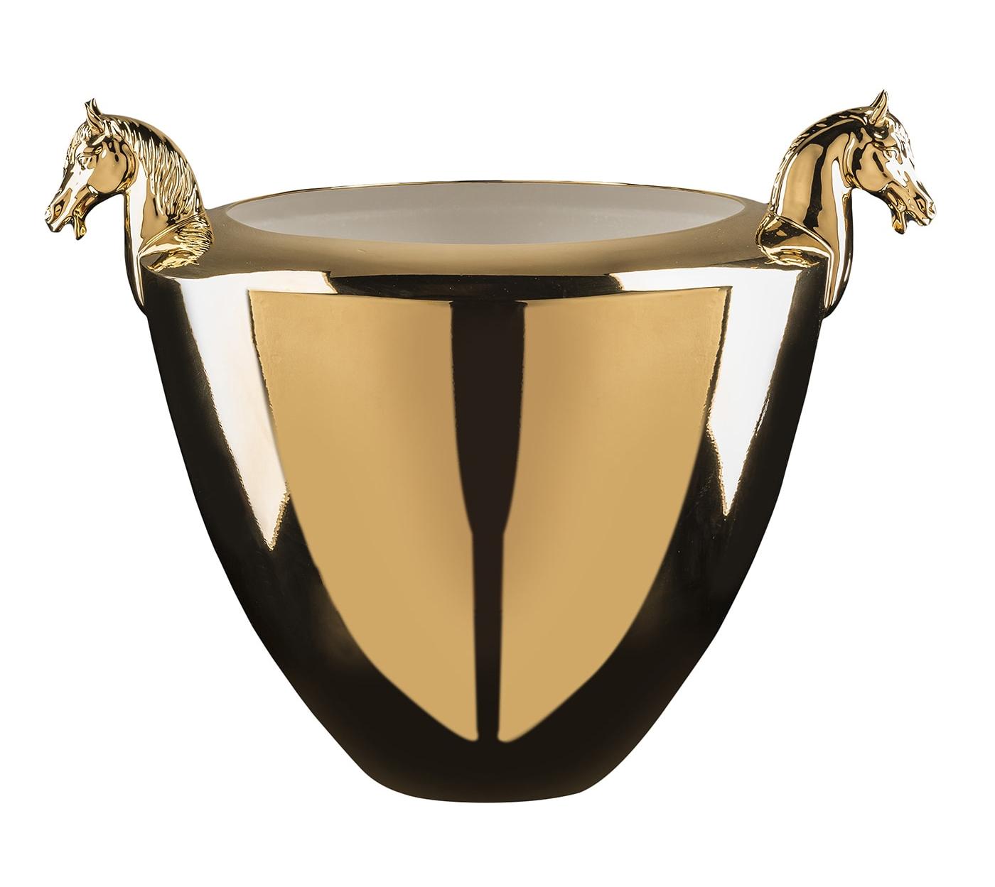 Horse gouden vaas