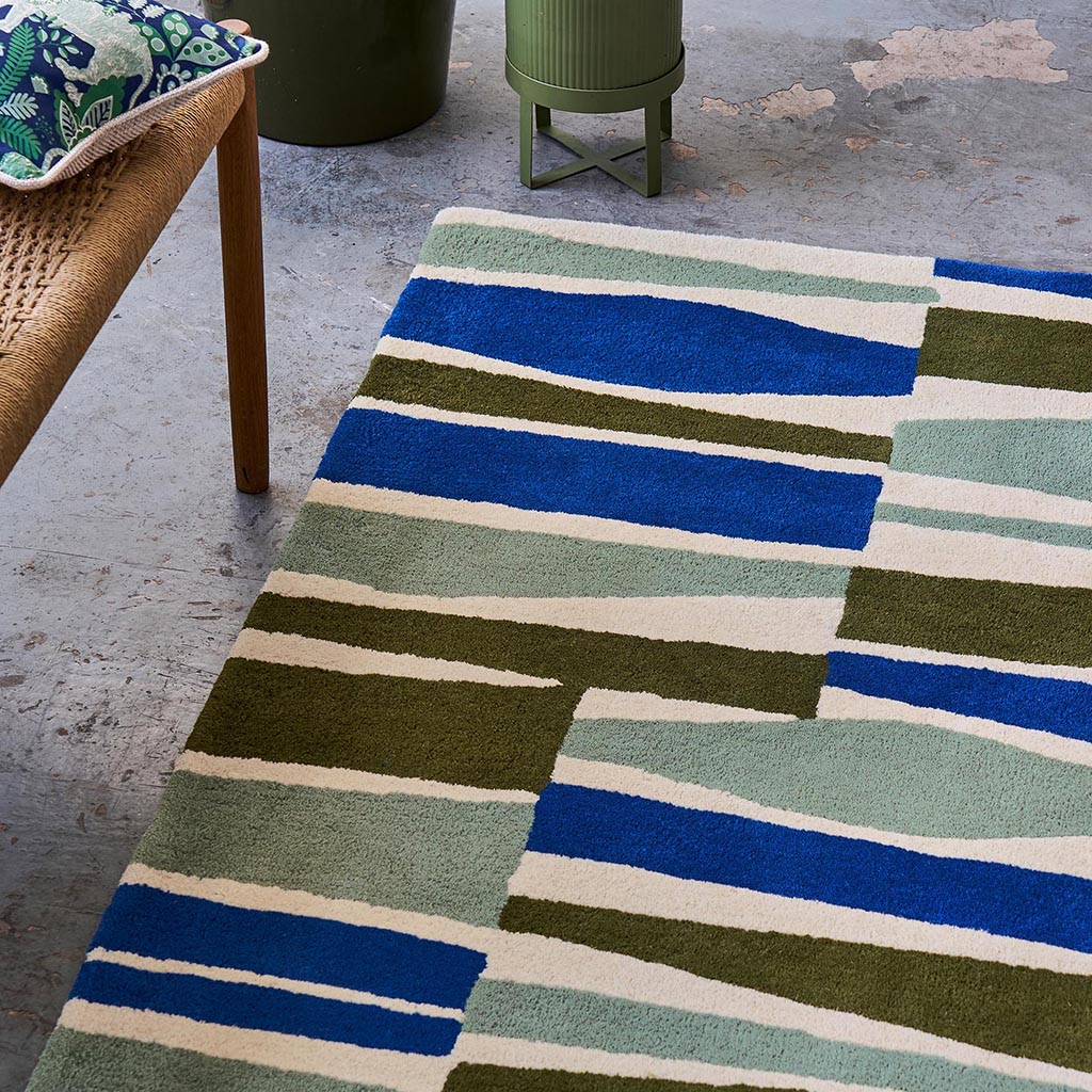 Saku olijf tapijt | Maat: 120 × 180 cm