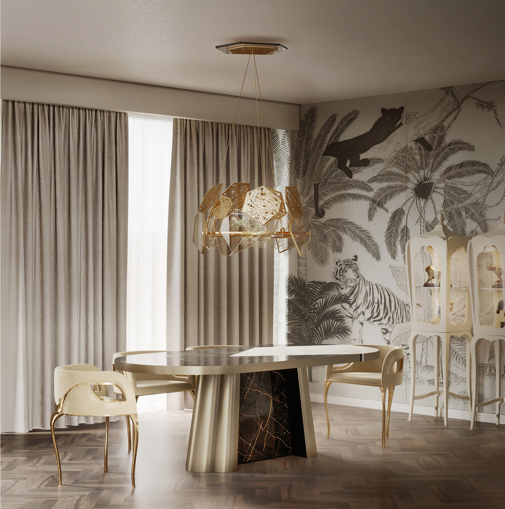 Chandra luxe accent stoel