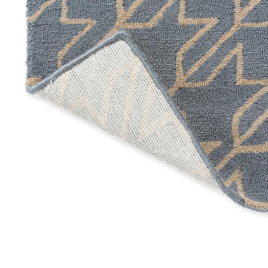 Houndstooth gewassen blauw outdoor tapijt | Maat: 250 × 350 cm