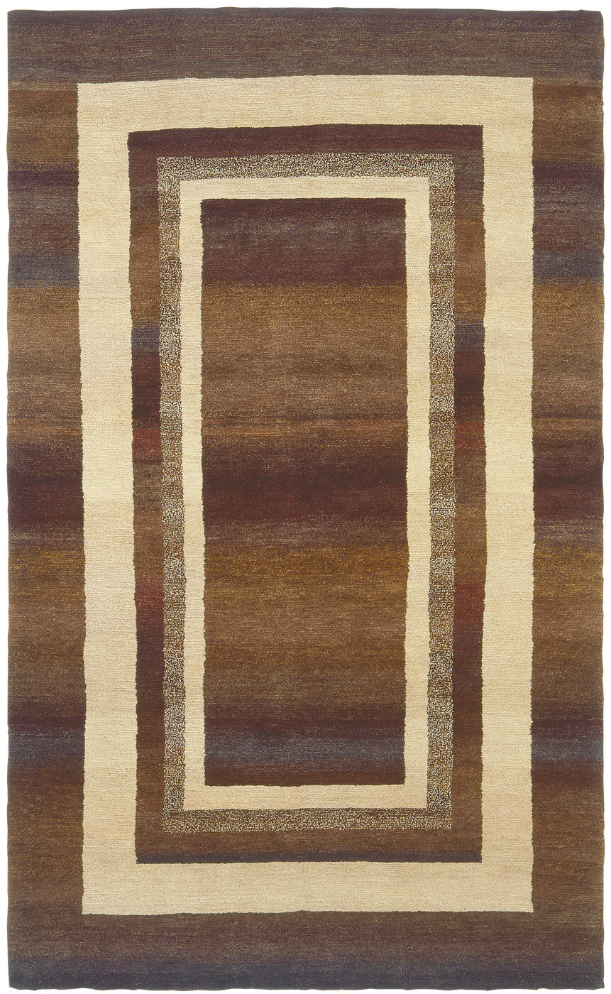 Gamba triple border bruin vloerkleed
