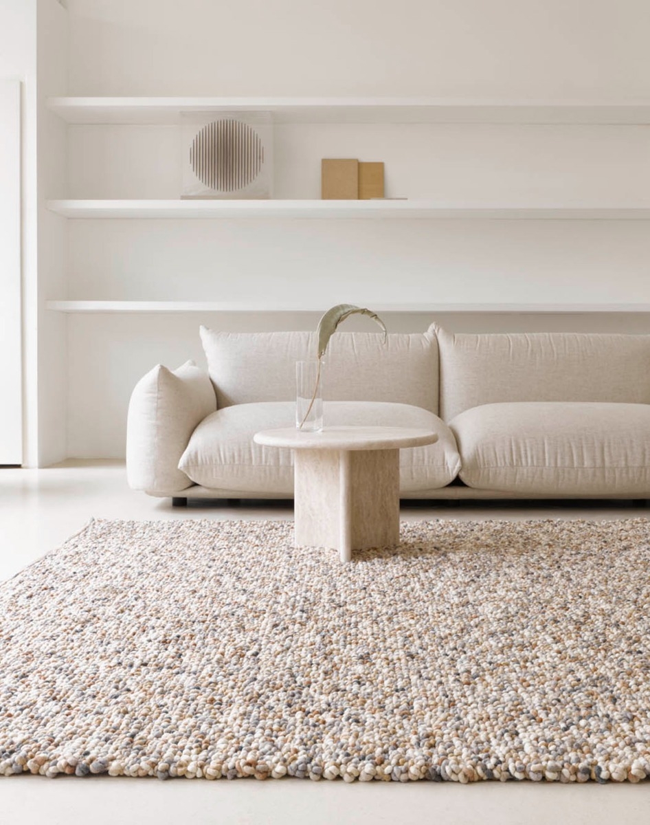 Pebble beach beige tapijt | Maat: 140 × 200 cm
