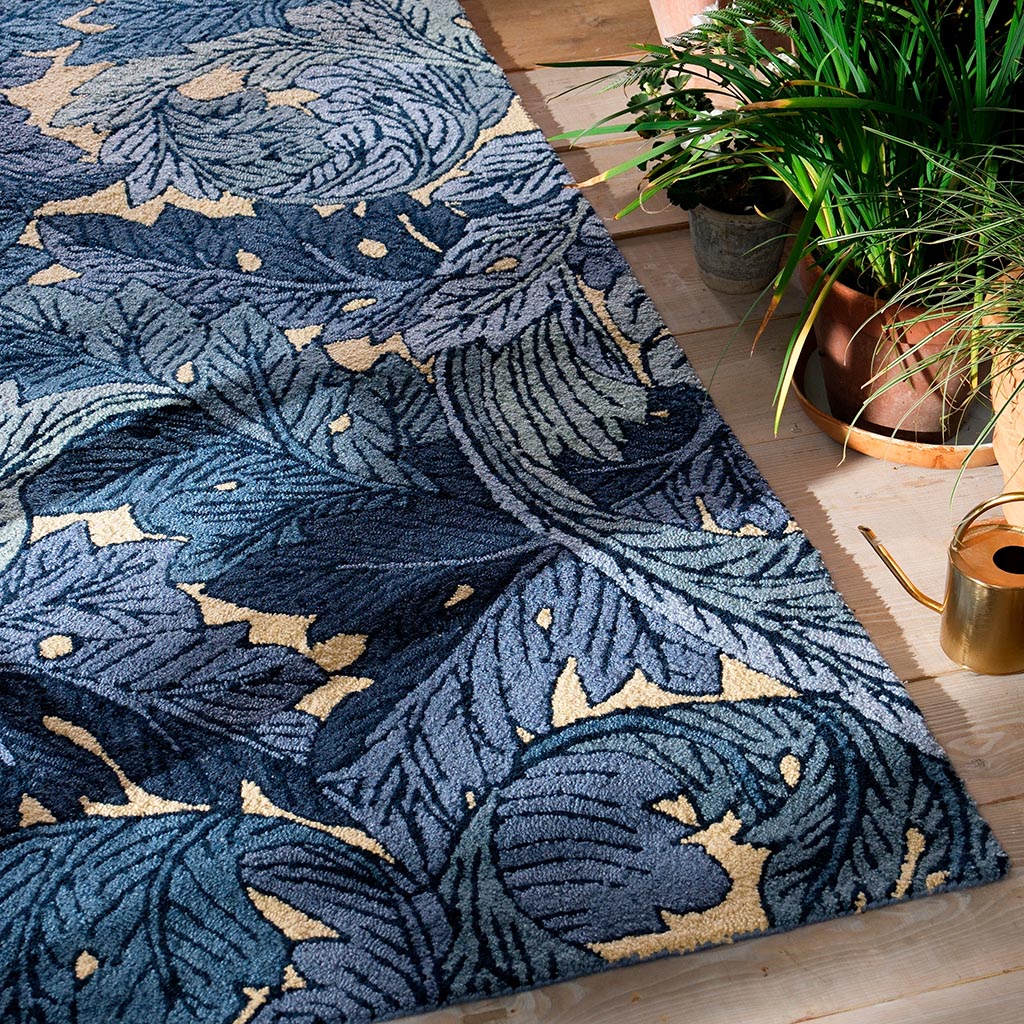 Acanthus indigo outdoor tapijt | Maat: 160 × 230 cm