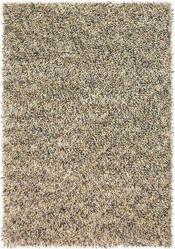 Gevilt wol beige/grijs mix shag tapijt | Maat: 170 × 240 cm