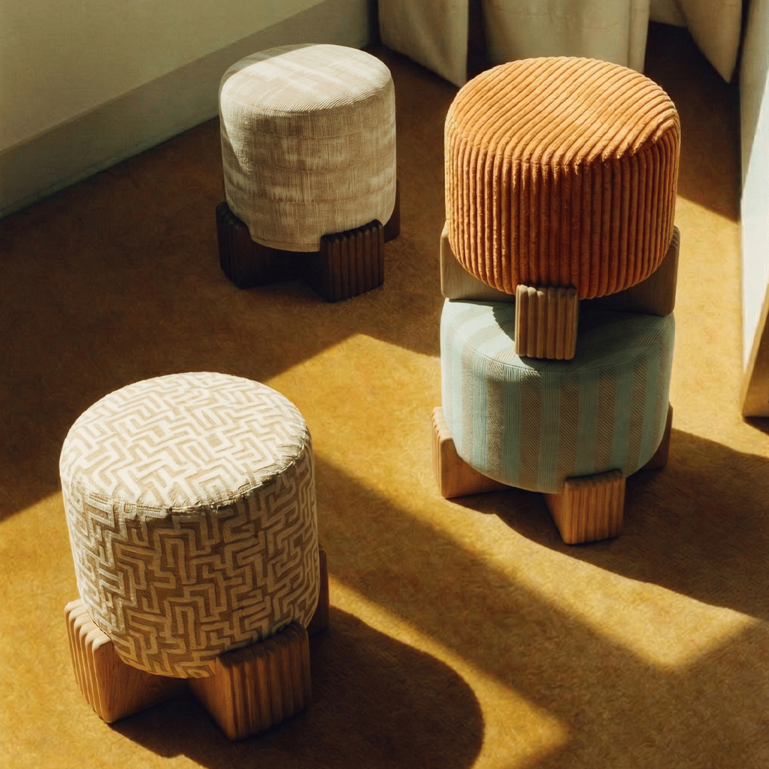 Twin poef