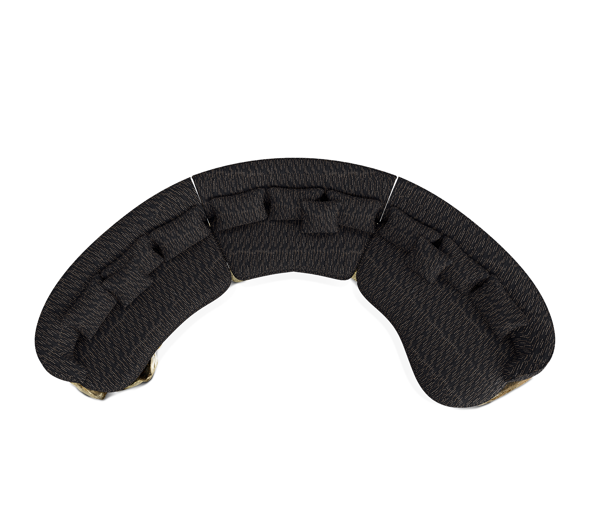 Angora zwarte gebogen bank