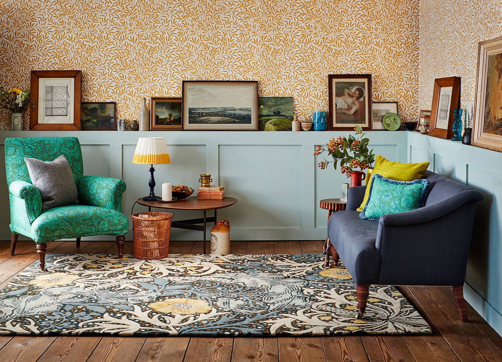 Seaweed teal tapijt | Maat: 170 × 240 cm