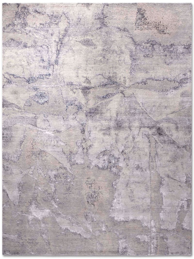 Grey luxe handgeknoopt vloerkleed