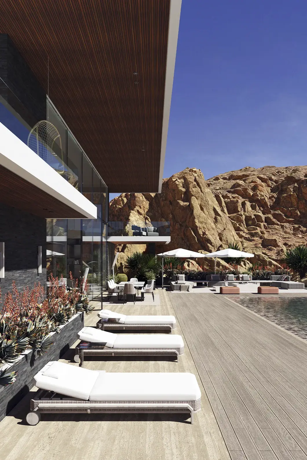 Heritage houten tuinligstoel - 1