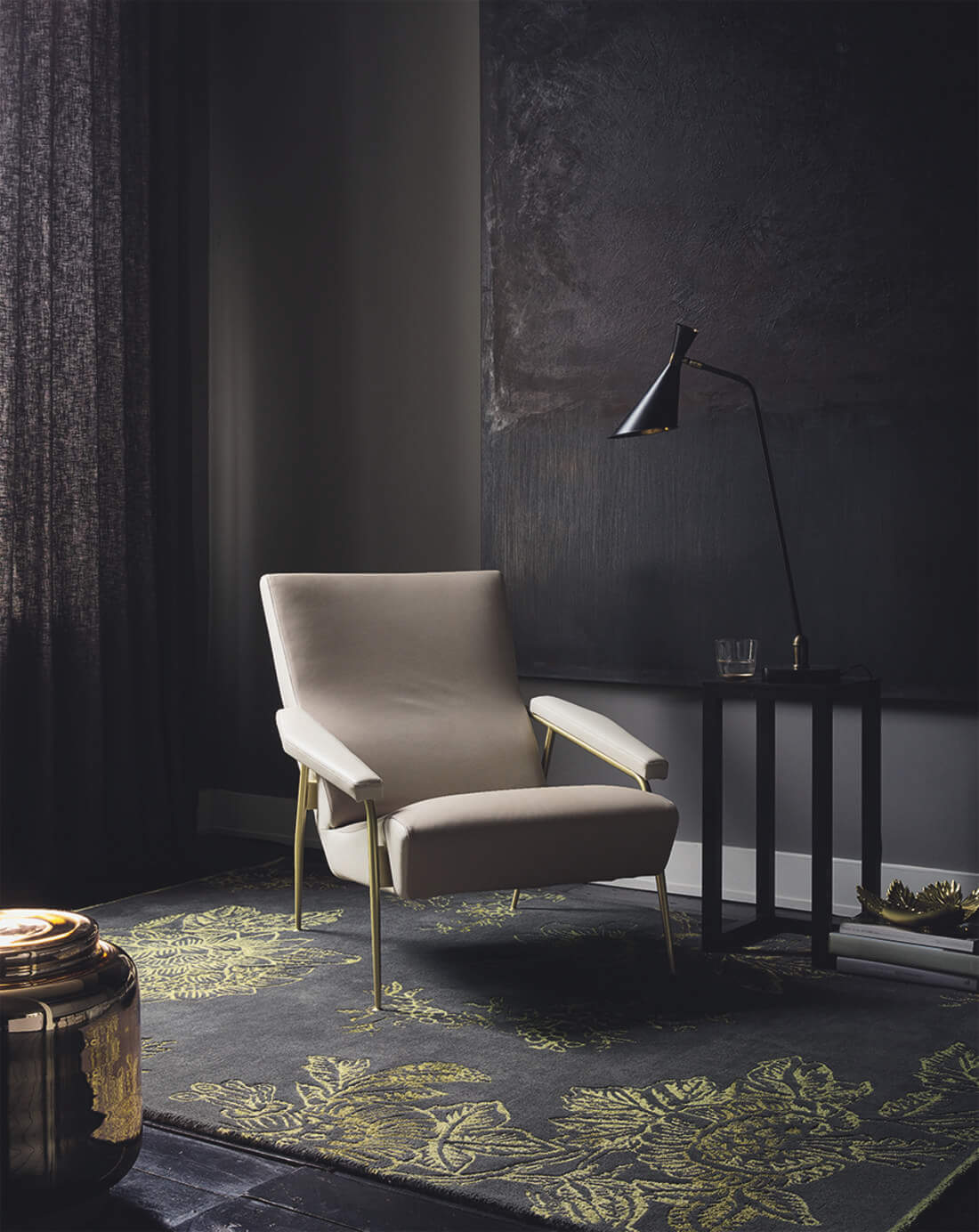 Tonquin charcoal tapijt | Maat: 120 × 180 cm