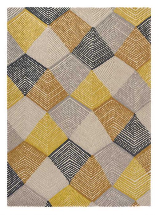 Rhythm saffron tapijt | Maat: 170 × 240 cm