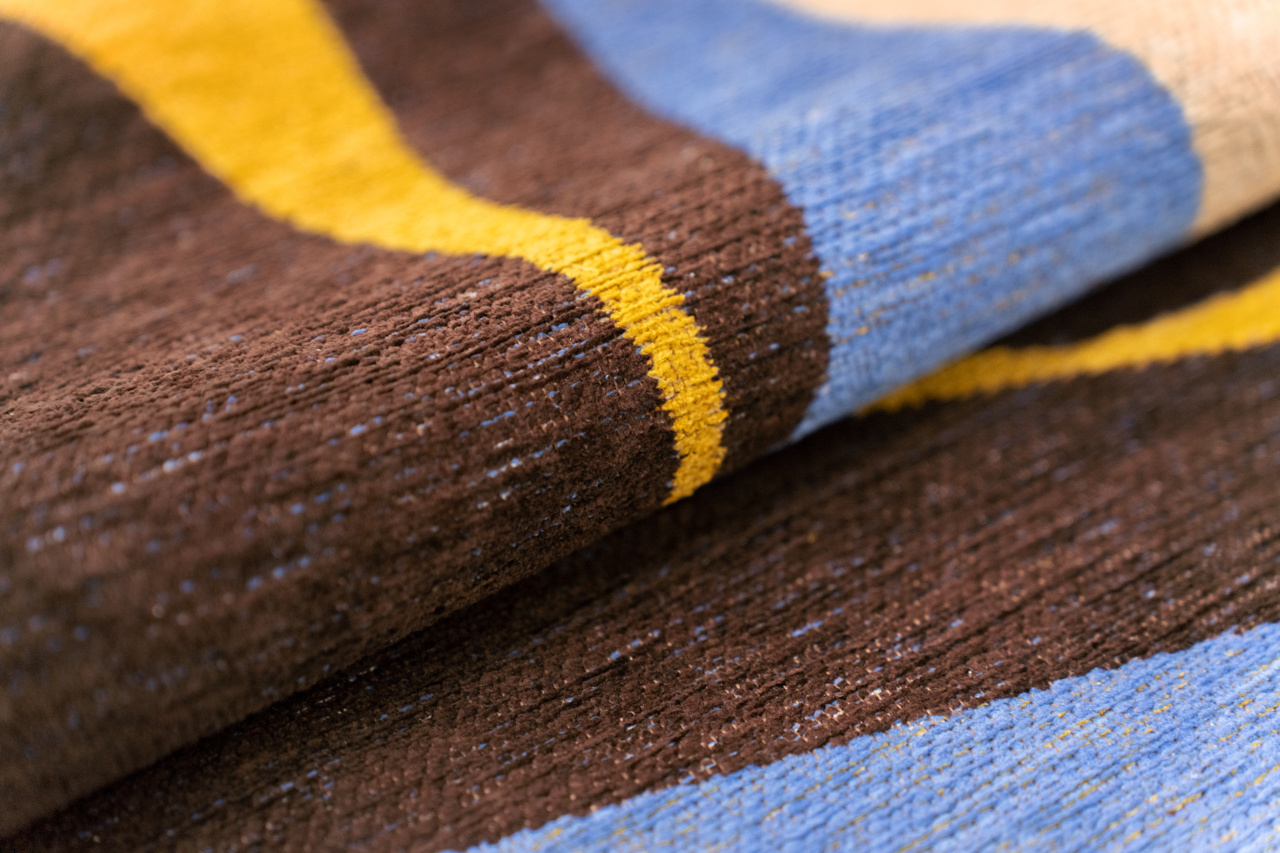 Stones Sunny Blue vloerkleed | Maat: 100 × 140 cm