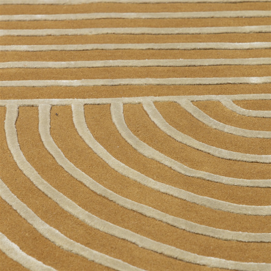Stripes Gold modern vloerkleed