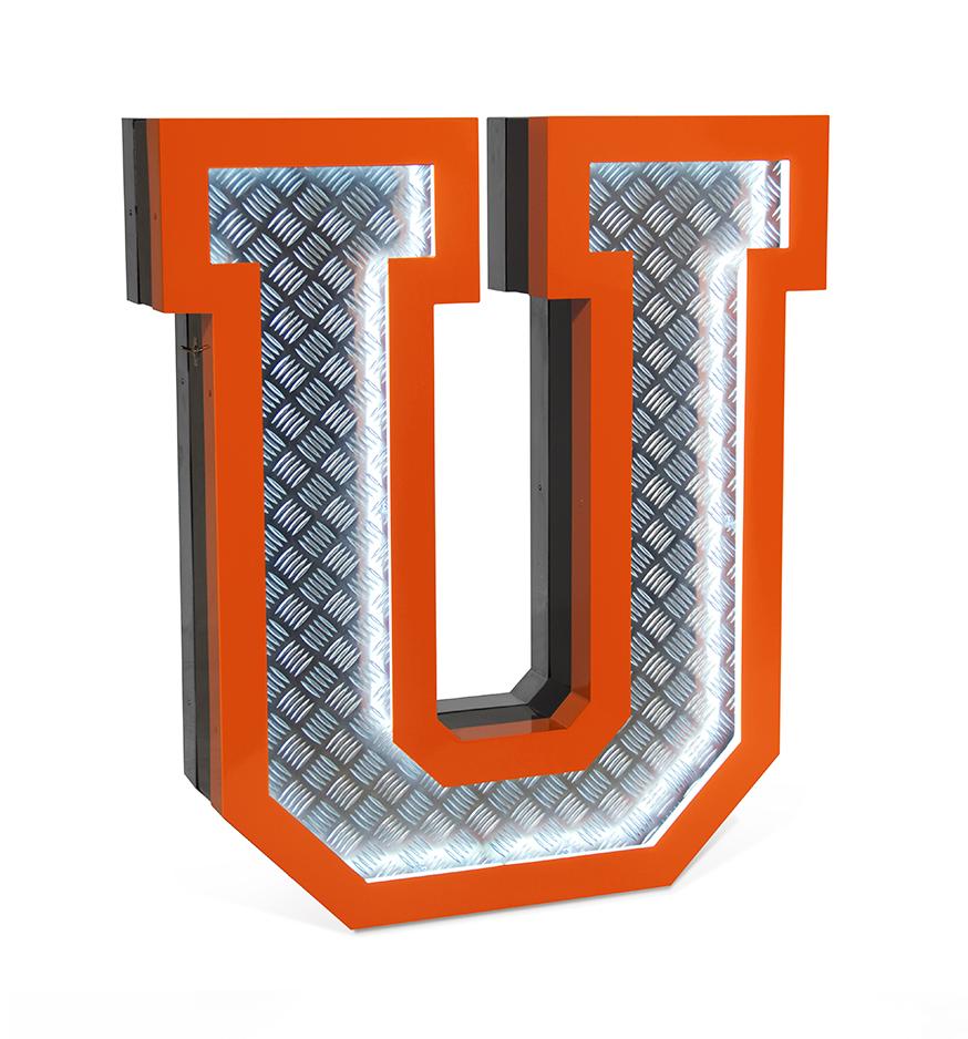 Unique Letter U lamp