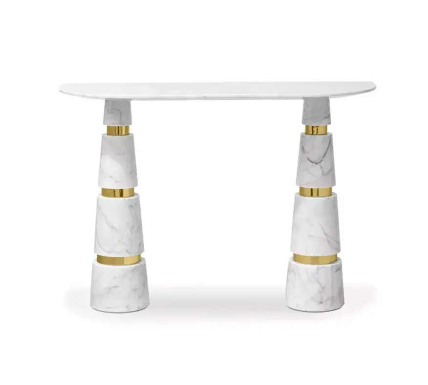 Avalanche Carrara marmer console