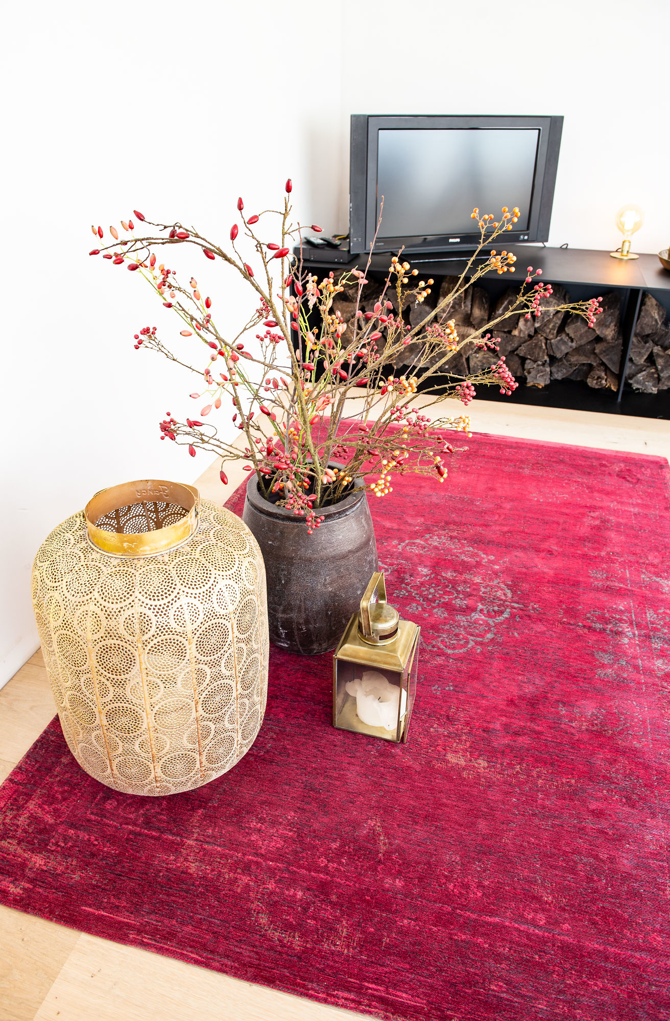 Vintage Style Scarlet tapijt | Maat: 240 × 340 cm