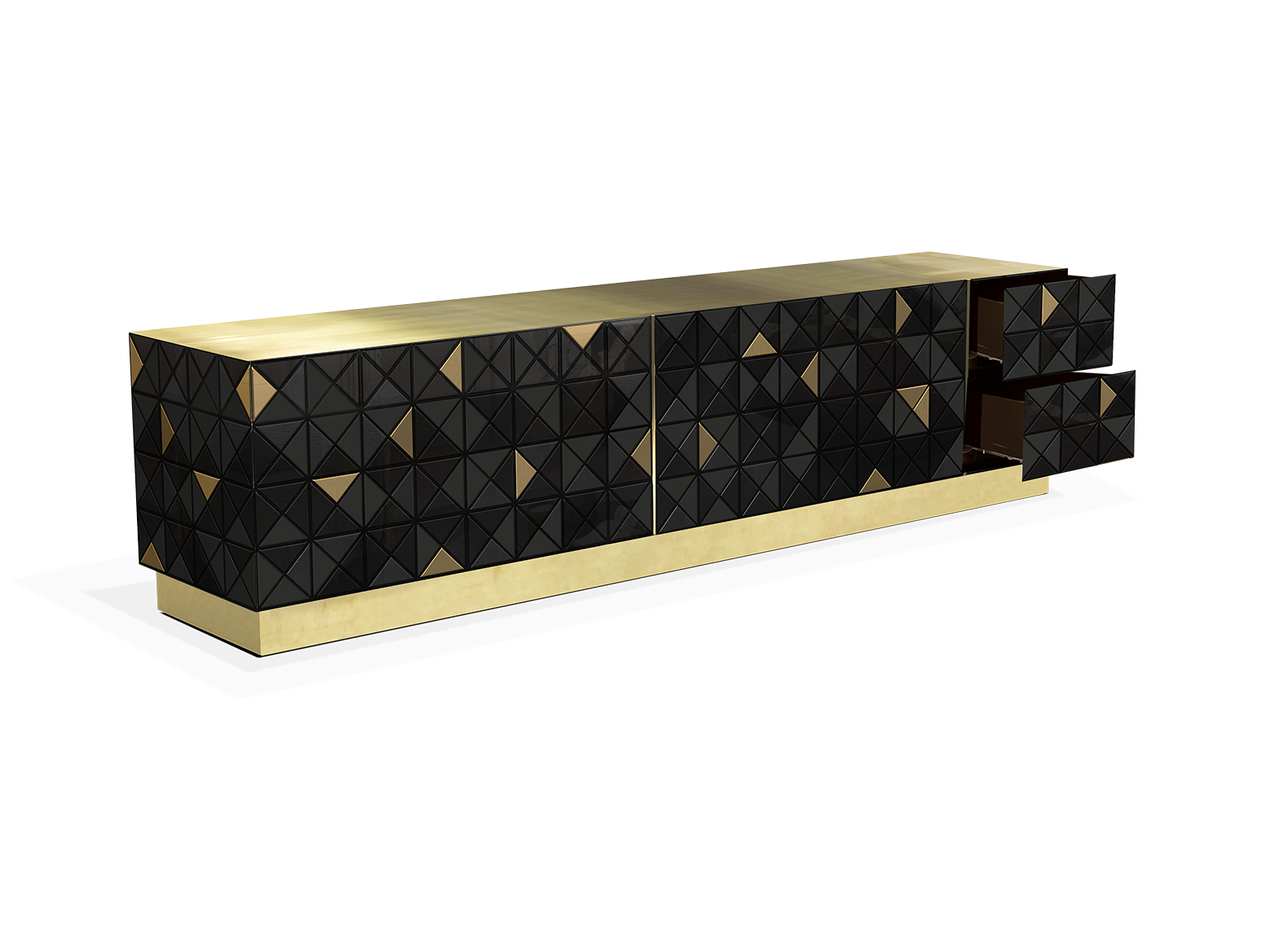 Mosaic zwart goud tv-kast