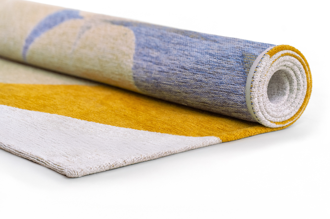 Stones Sunny Blue vloerkleed | Maat: 100 × 140 cm