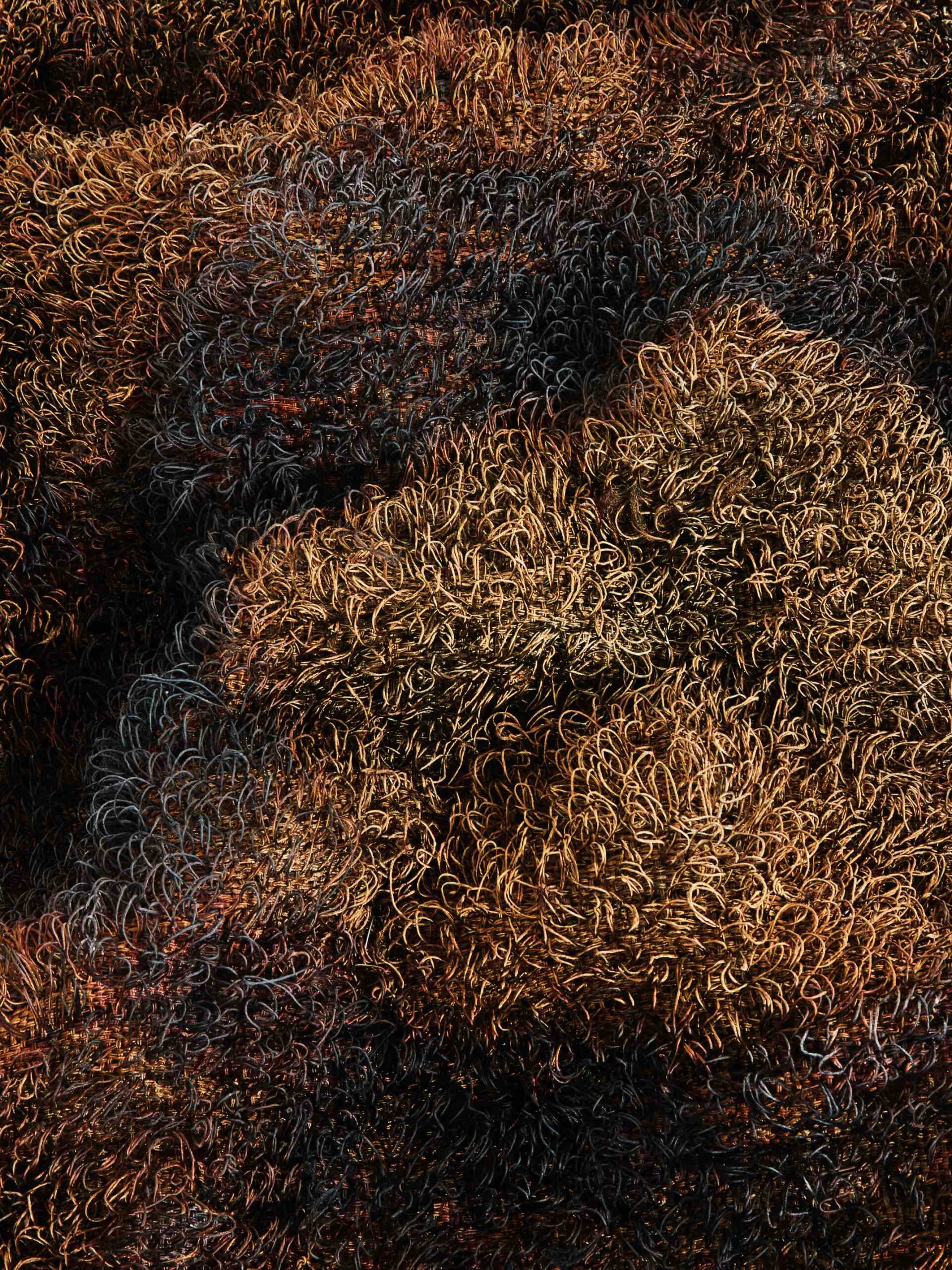 Metaal designer handgeweven tapijt