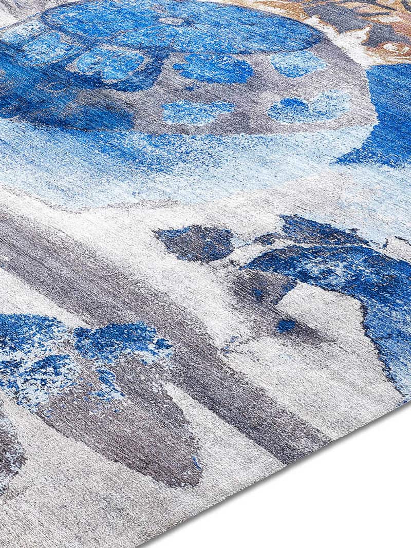 Blue Lemon handgeweven vloerkleed