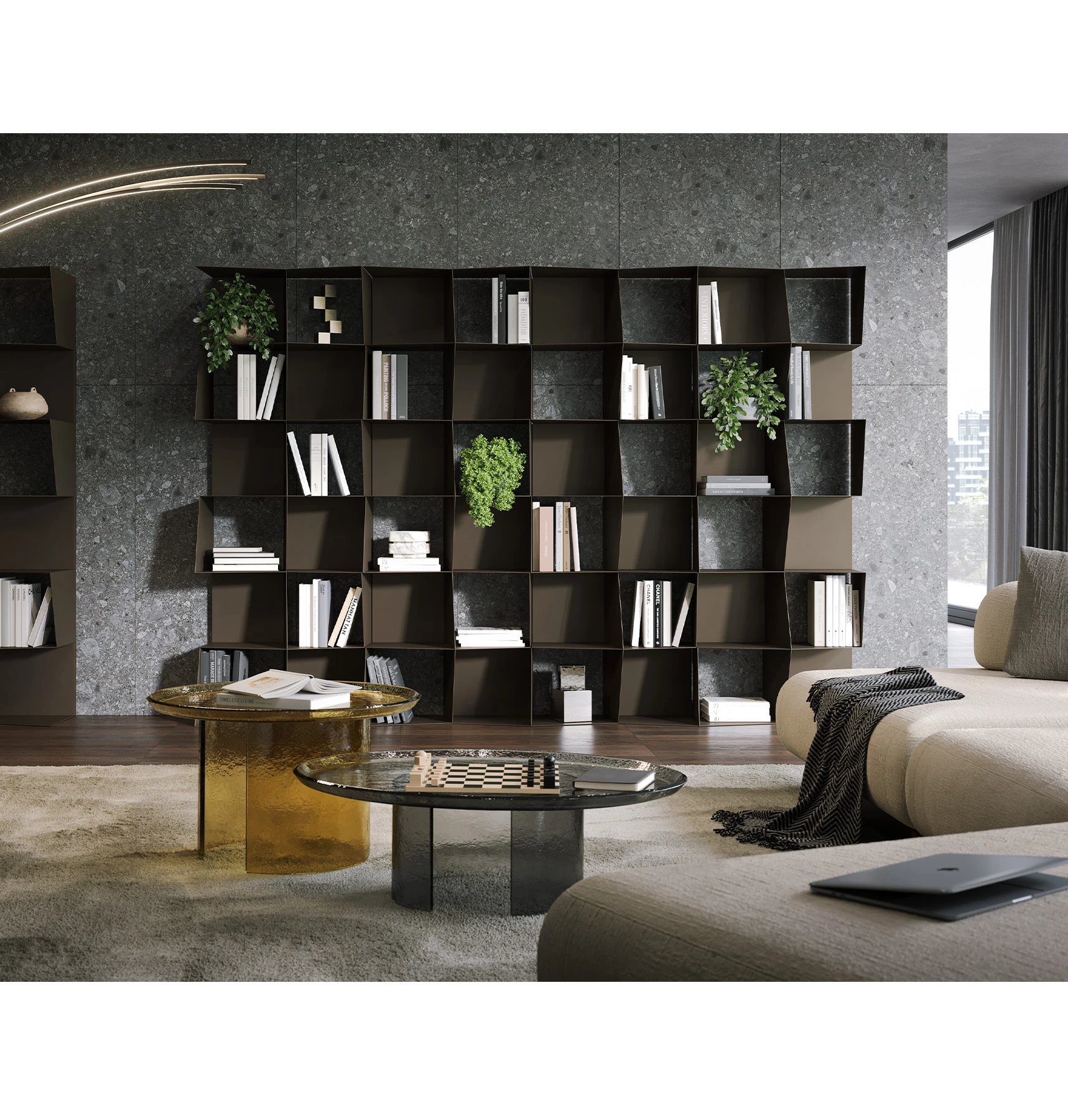 Checker boekenkast