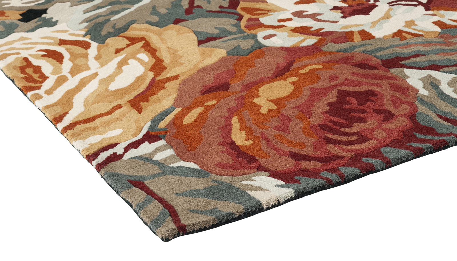 Stapleton park marineblauw/burnt orange tapijt | Maat: 250 × 350 cm