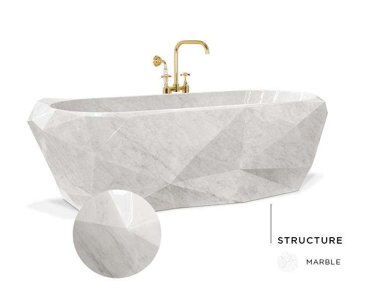 Gemstone marmer badkuip
