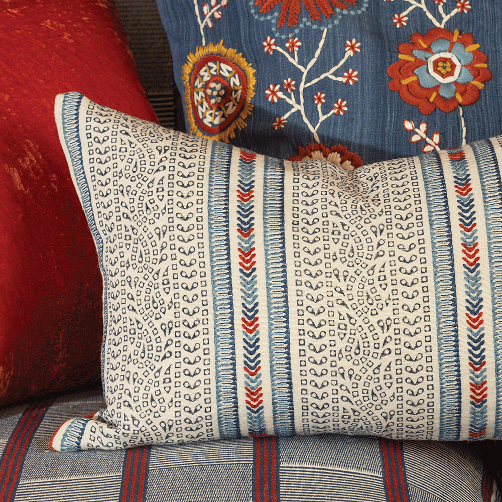 Barrington Indigo 50 × 35 kussen
