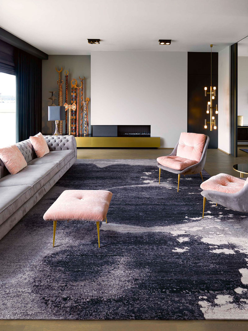 Splash Galileo handgemaakte luxe tapijt | Maat: 140 × 210 cm