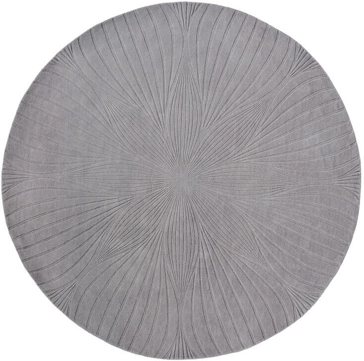 Folia grijs rond tapijt | Maat: Ø 150 cm