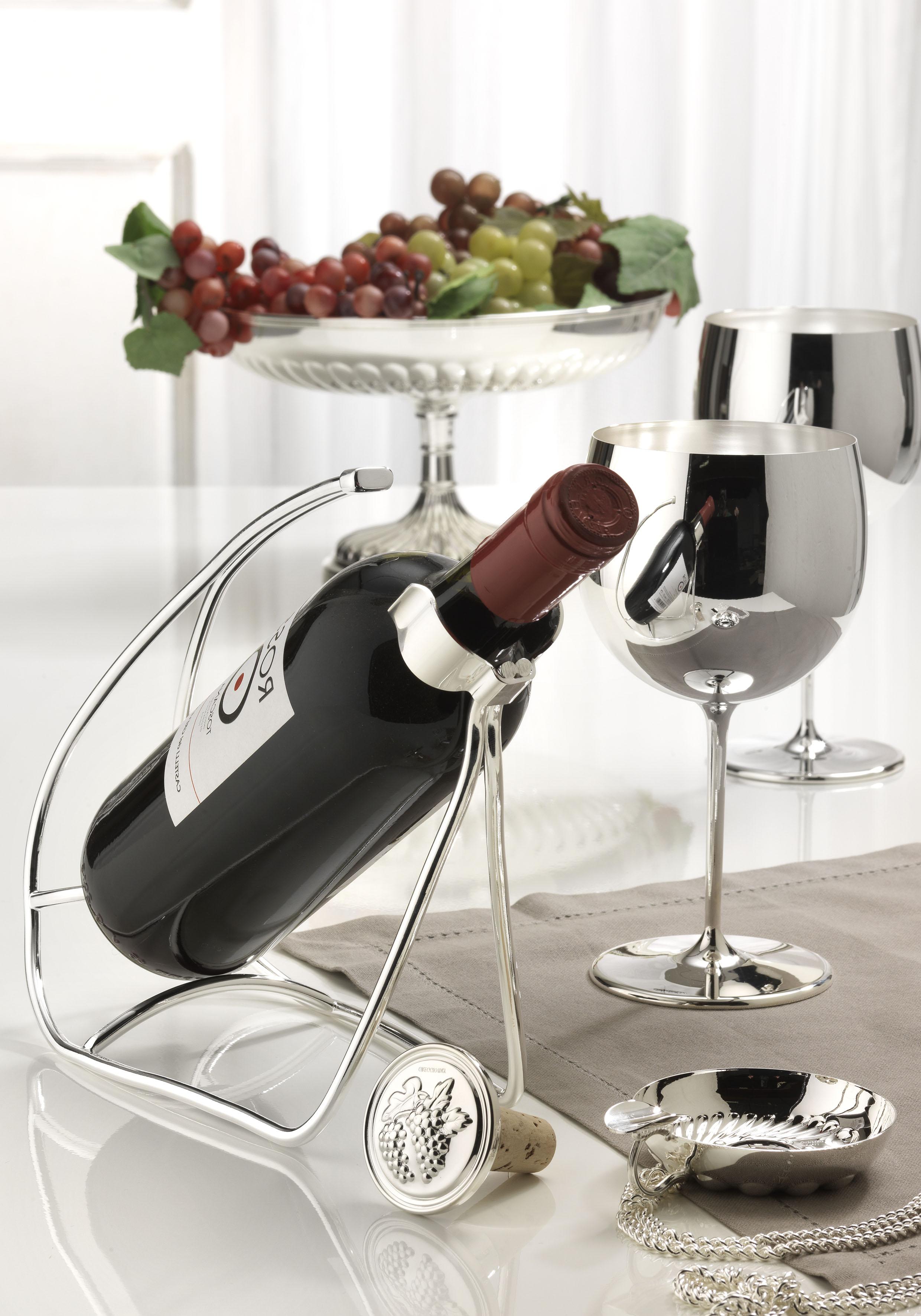 Verzilverde Italiaanse ovale karaf - 3