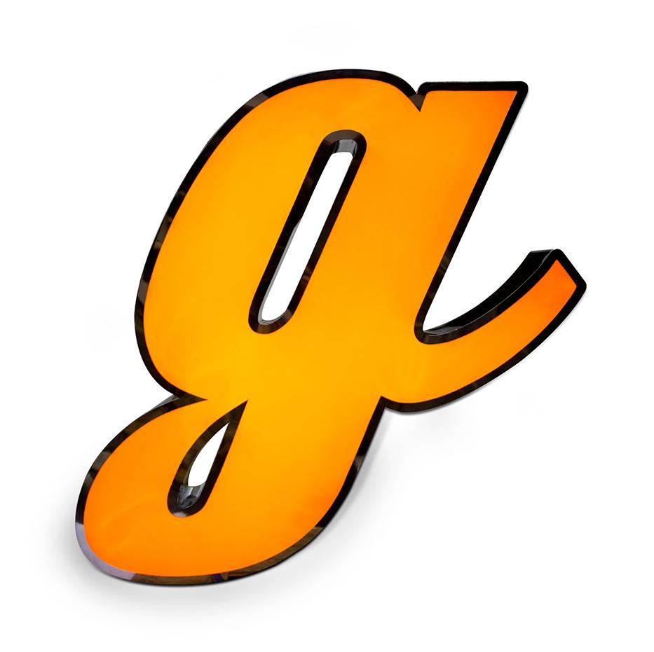 Glowing Letter G lamp