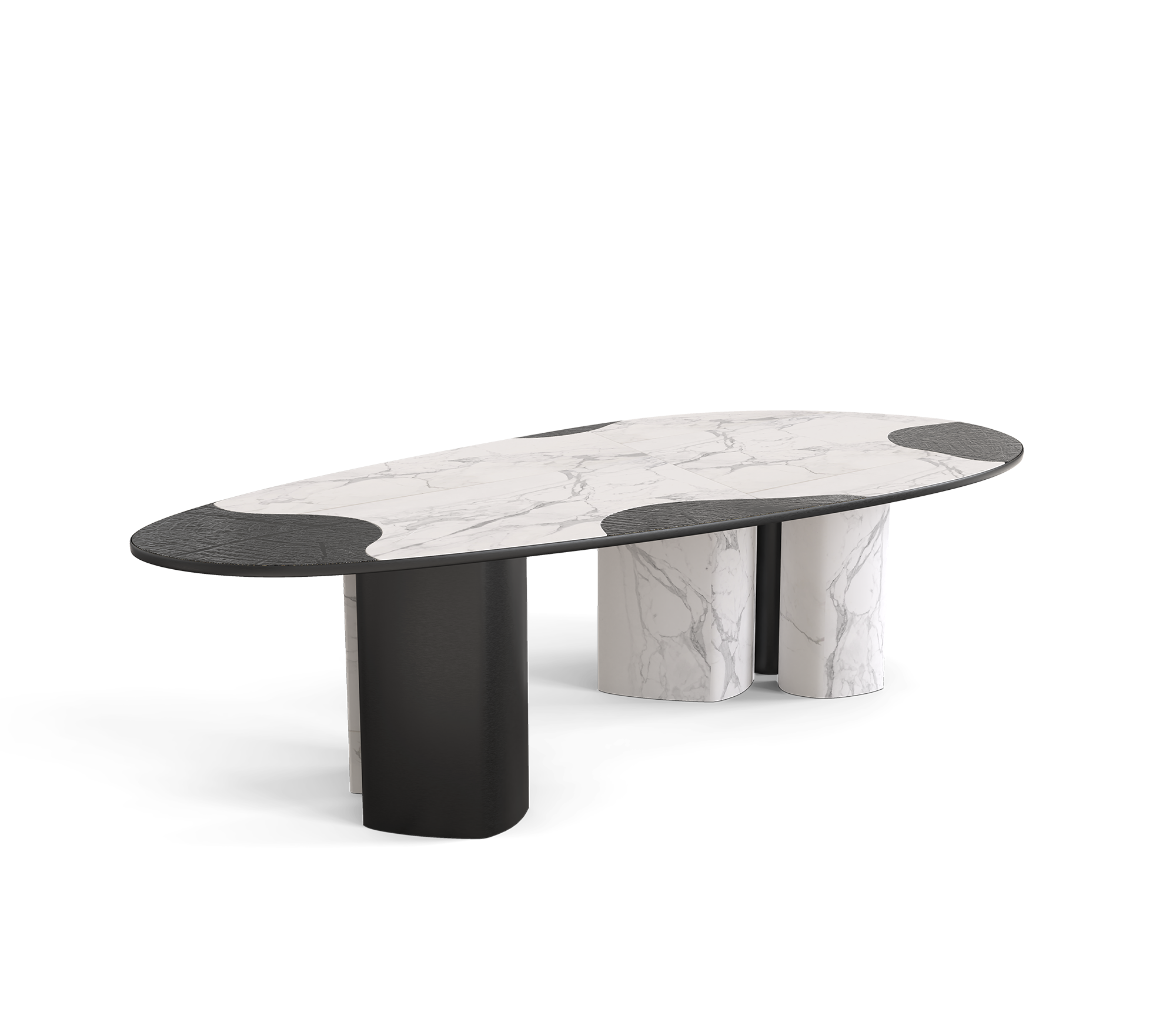 Athena Carrara marmer en onyx eettafel