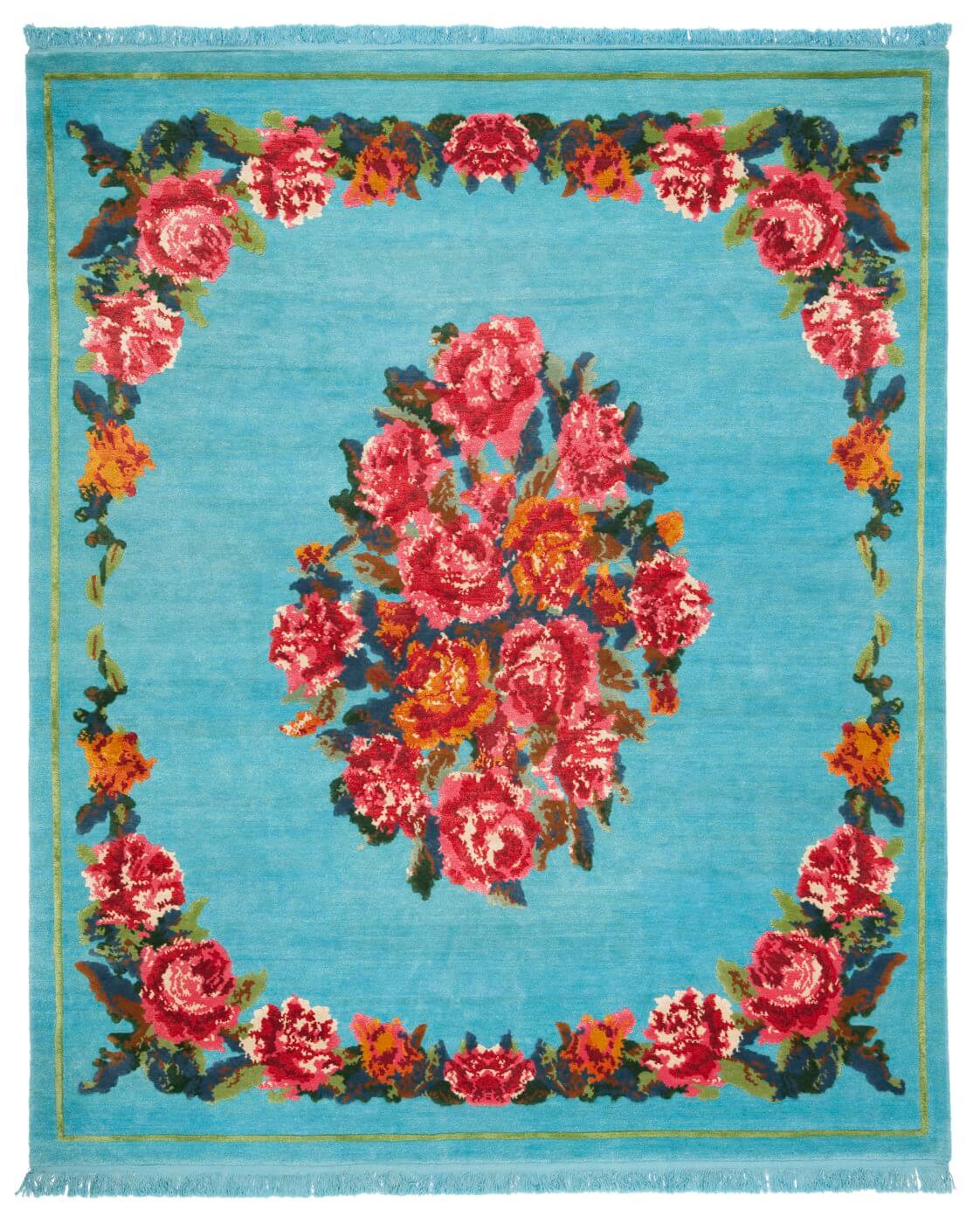 Sofianka siberisch blauw tapijt | Maat: 300 × 400 cm