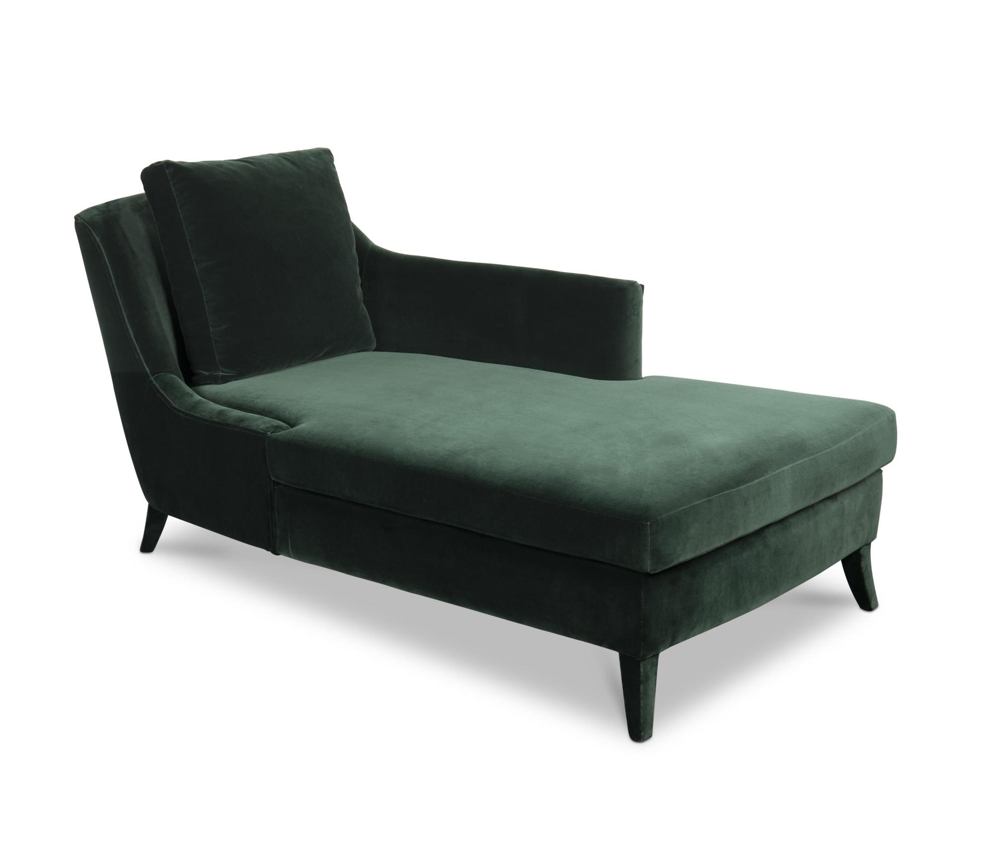 Pluche fluwelen chaise longue
