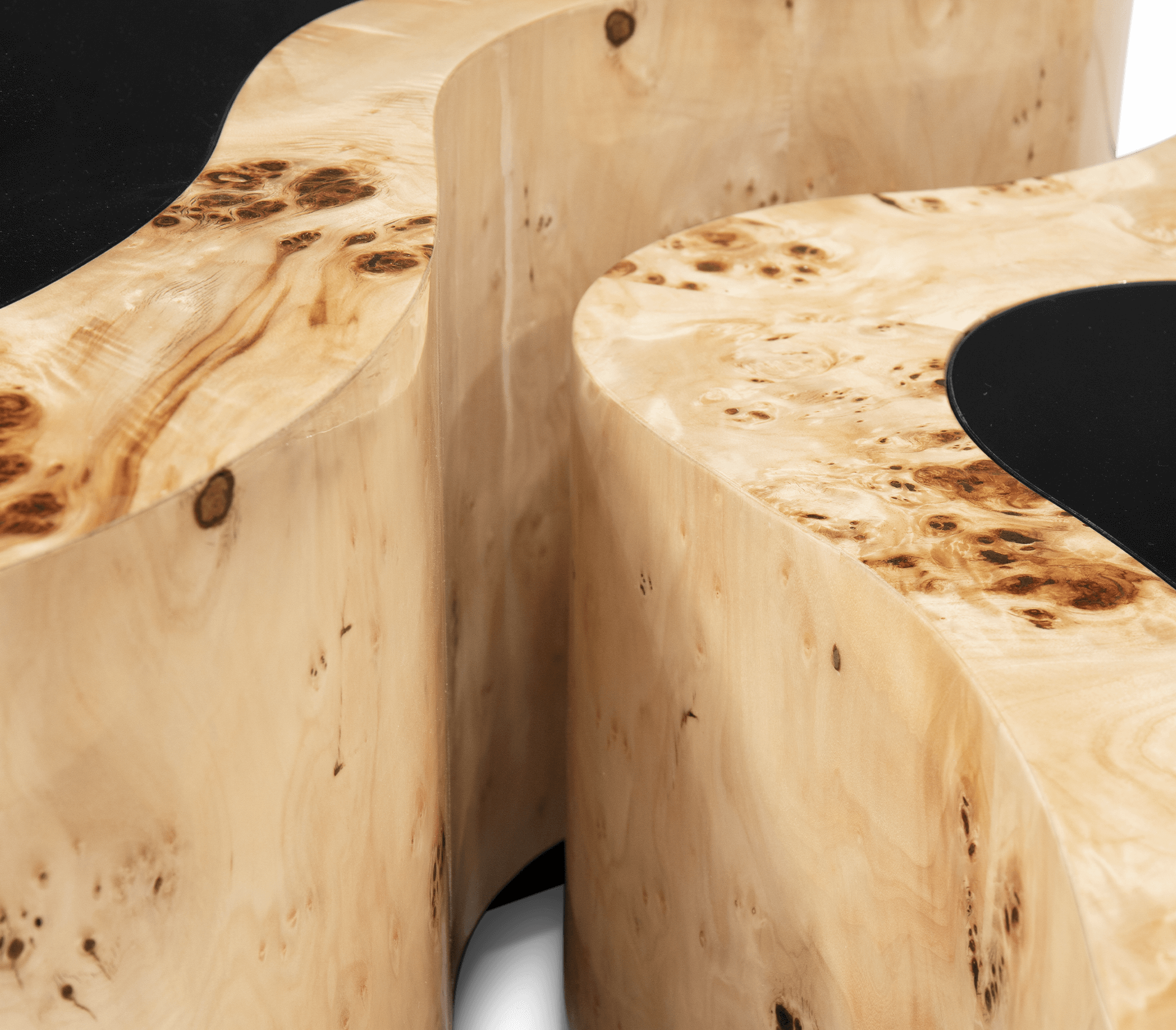 Crest populierenhout salontafelset