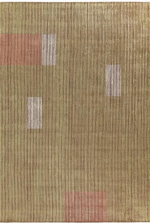 Handloom viscose lijnen vloerkleed