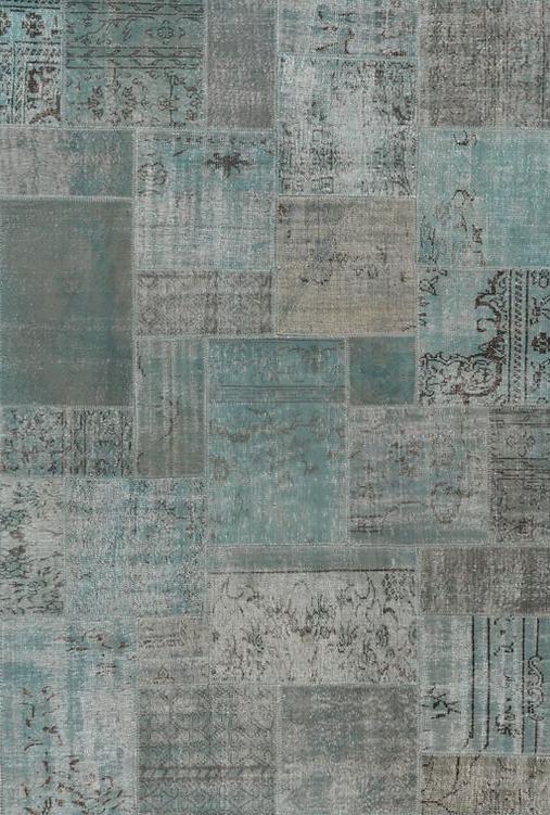 Jeansblauw patchwork tapijt | Maat: 200 × 300 cm
