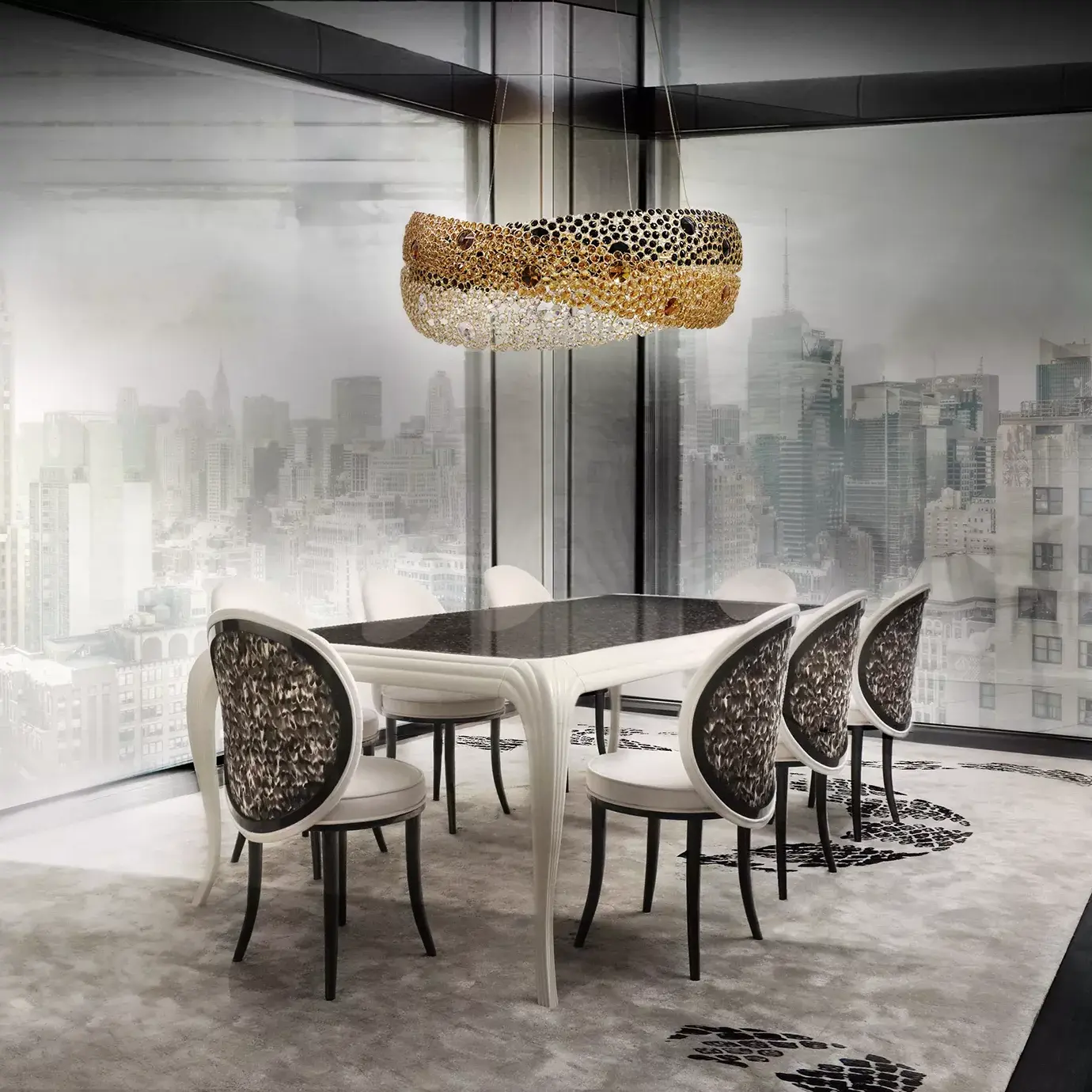 Mistral exotische veer blad eettafel