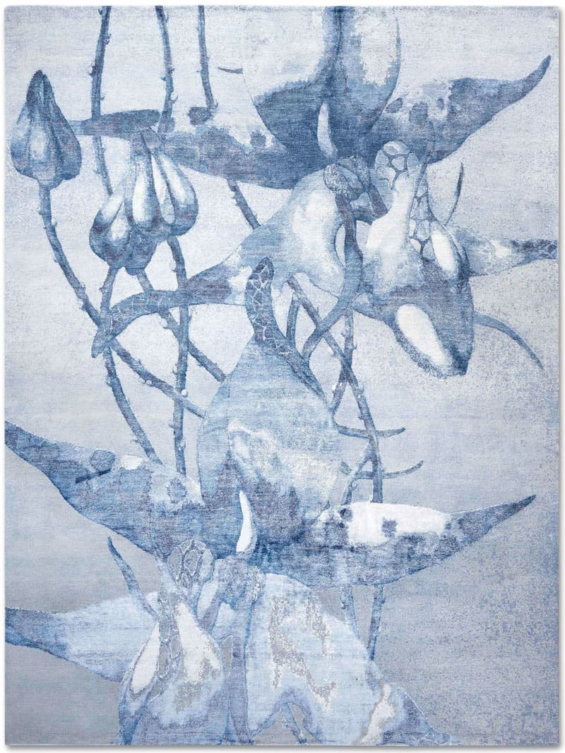 Orchid handgeknoopt tapijt