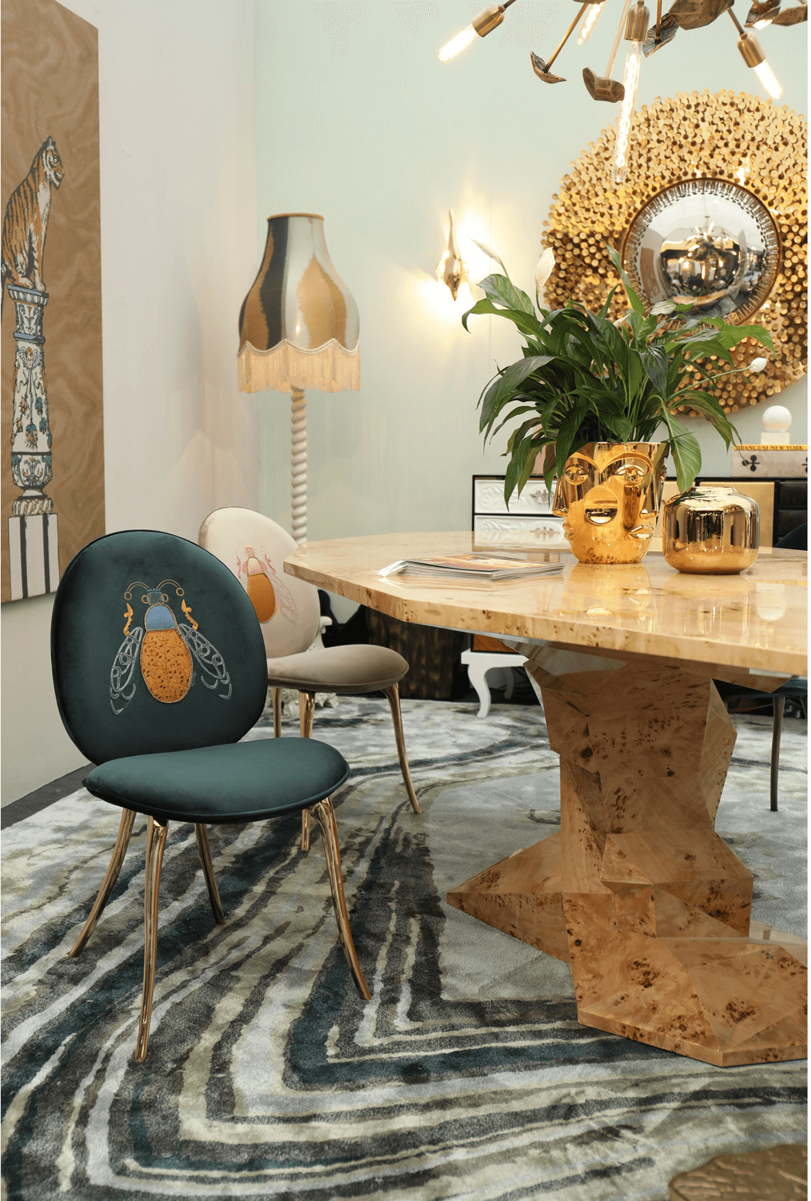 Bonsai populierenhout luxe eettafel