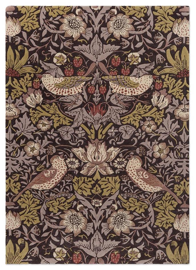 Strawberry Thief Grape vloerkleed | Maat: 200 × 280 cm