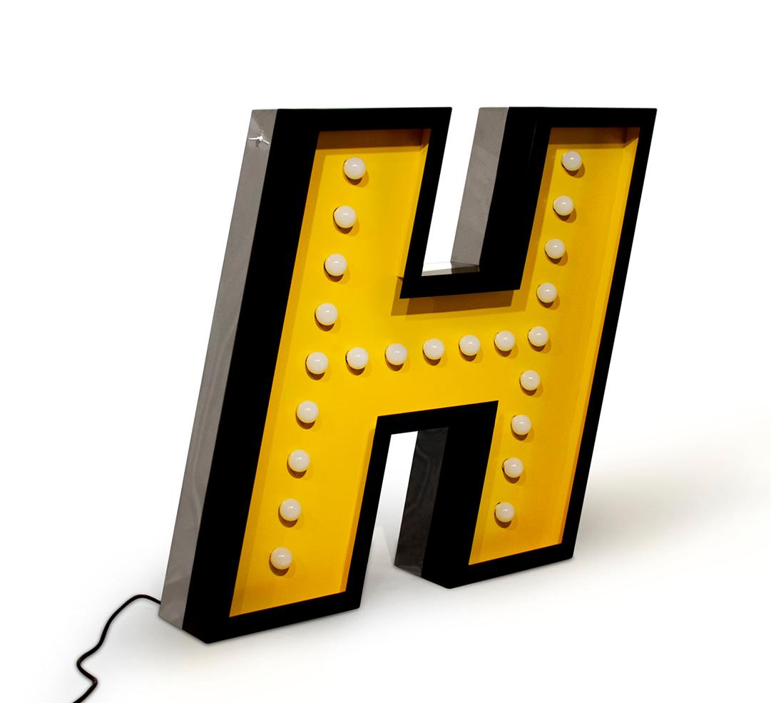 Heavenly Letter H lamp